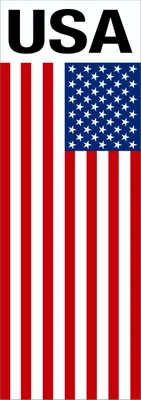 Produktbild von Aufkleber Flagge mit Schriftzug USA 110 x 40 mm