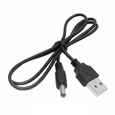 Produktbild von B62 USB Stromkabel Kabel auf DC Hohlstecker Stecker 5.5 x 2.1mm Ladekabel 50cm