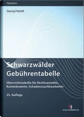 Produktbild von Schwarzwälder Gebührentabelle