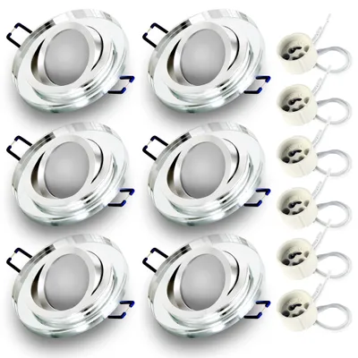 Obrázek produktu pro 6x zapuštěné bodové svítidlo SET RIK.10 čiré kulaté GU10 7W neutrální bílé