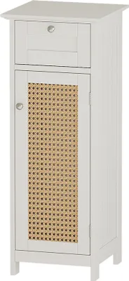 Image de Meuble salle de bain Vicco Rosario Blanc 32x87cm avec porte et tiroir, Model 40413