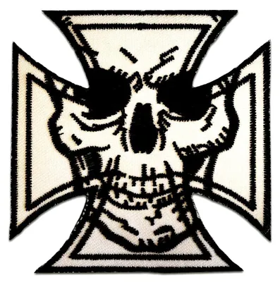 Obrázek produktu pro Chopper cross biker - nášivka, nažehlovací nášivka, nášivka, nášivky, k nažehlení, velikost: 7,7 x 7,7 cm