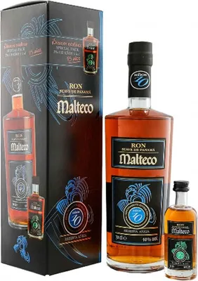 Produktbild von Malteco Rum 10 Jahre 40% Vol. 0,7 l + Malteco 15 Jahre 0,05 l