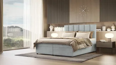 Obrázok produktu pre Hotelová posteľ DELTA 1 - 200x200, svetlo šedá