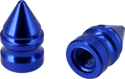 Produktbild von Set: 2x Ventilkappe "Dorn", Blau eloxiert