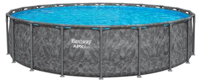 Produktbild von APX365™ Winterfester Solo Pool ohne Zubehör Ø 610 x 132 cm, Marmor-Optik (Dunkel), rund