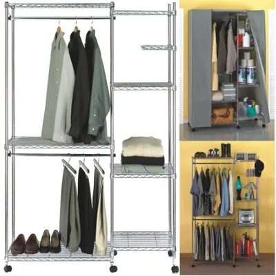 Produktbild von Mehrzweckregal Regal 119x46x163cm Regalsystem Ordnungssystem Textilhülle