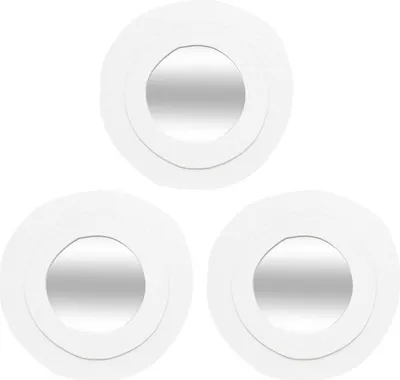 Produktbild von 3 spiegel "emily" weiß d25cm  - Atmosphera créateur d'intérieur