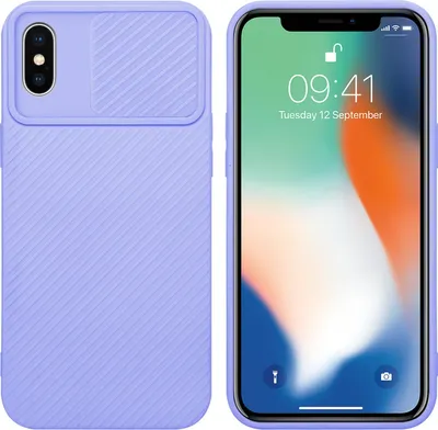 Zdjęcie produktu dla Etui ochronne Cadorabo do Apple iPhone X / XS w kolorze fioletowym Etui na telefon komórkowy Etui TPU ochrona aparatu fotograficznego