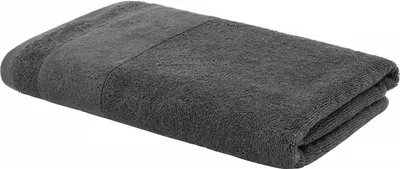 Produktbild von LOOKS by Wolfgang Joop Handtuch 50x100 cm - kleines Badetuch mit Logostick, anthrazit, einfarbig, 100% Baumwolle