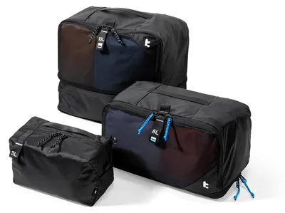 Produktbild von tomtoc Koffer Organizer Set, 3-teilige Packing Cubes Compression Packwürfel – Schwarz, Größe 3 set Packing Cubes (10L 8L 3L)