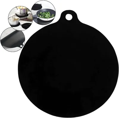 Image de Tapis de protection pour induction - Lot de 4 - Ø 22 cm - Tapis de cuisson en silicone - Antidérapant et résistant à la chaleur - Pour plaques de cuisson à induction et cuisine