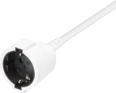 Immagine prodotto di DELTACO cavo di estensione dei contatti di terra 1x CEE 7/3, 1x CEE 7/7 5m, bianco