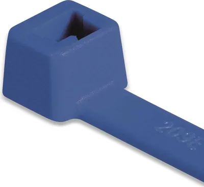 Zdjęcie produktu dla HELLERMANNTYTON Opaski kablowe z wewnętrznymi ząbkami, 116-05416, 390x4, niebieskie, 100 szt