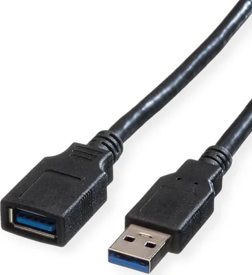 Zdjęcie produktu dla Kabel ROLINE USB 3.0, typ A M - A F 0,8 m
