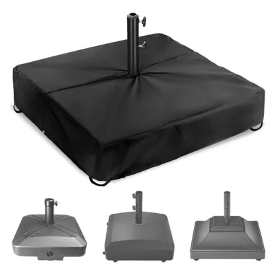 Produktbild von Schutzhülle Sonnenschirmständer 600D – Abdeckung Schirmständer wasserdicht UV-beständig, quadratisch 76x76x13 cm mit Kordelzug