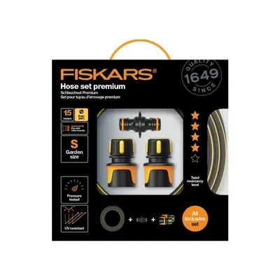 Obrázek produktu pro Fiskars Premium Sada Zavlažovací Hadice 3/8 15 M Se Spojkami 1027101