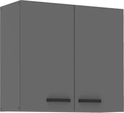 Produktbild von Küche NESSA Hängeschrank 80 cm Anthrazit Küchenzeile Küchenblock Einbauküche