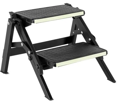 Produktbild von Brunner Doppel Trittstufe Ruckstep Black Fluo Wohnwagen Einstieg Camping Tritt