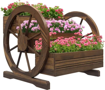 Produktbild von Pflanzregal aus Holz - Blumentreppe - 3-stufig - 61×62×57 cm