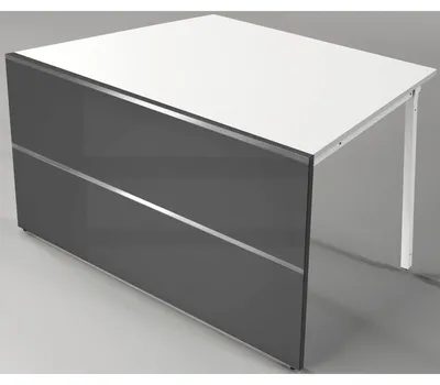 Produktbild von Thekentisch Atlantis schräg/gerade 135/68x82,5x105cm weiß/anthrazit