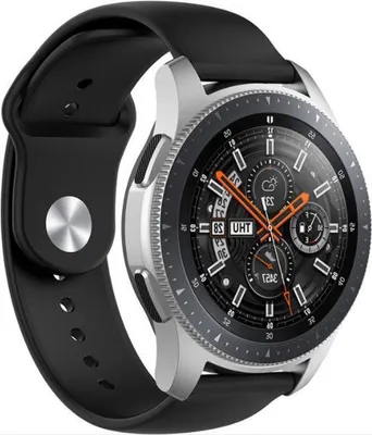 Imagen del producto de CHPN – Correa para reloj compatible con Samsung – Compatible con Samsung GEAR S3 y Galaxy Watch de 45/46 mm – Correa negra – Compatible con relojes Samsung – Color  – Correa de 22 mm