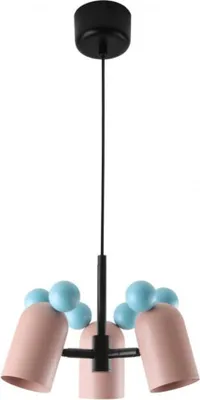Produktbild von GTV - Pendelleuchte MOUSE - max.250V, 50/60Hz, 3*E27, max.25 W, IP20, durchschnittlich 30 cm, rosa - Deckenleuchte