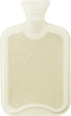 Produktbild von EWANTO Wärmflasche Bettflasche 1000 ml mit Bezug für Kinder und Erwachsene Wollweiß