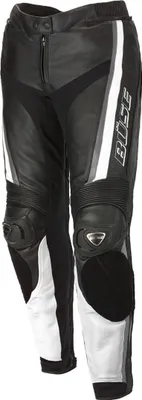 Image de Büse Mille pantalon de cuir pour femme, noir/blanc, 38