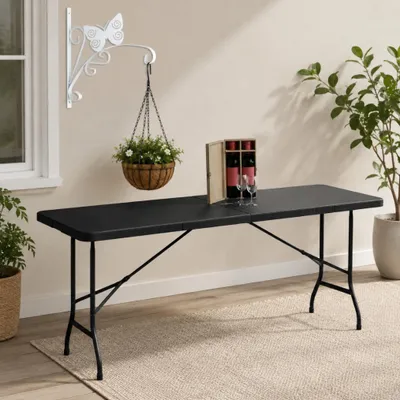 Produktbild von Terrassen-Set für den Außenbereich (2-teilig) – Klapptisch für 8 Personen & Halterung für Schmetterlingskorb