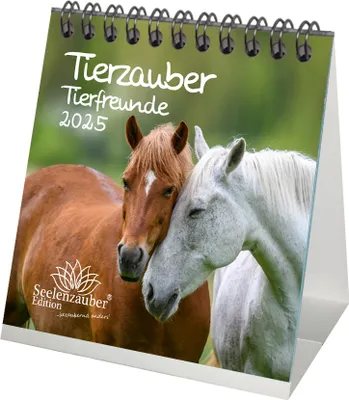 Produktbild von Tierzauber Tierfreunde Kalender für 2025 Format 10cm x 10cm verschiedene Tiere und ihre Freundschaften - Seelenzauber