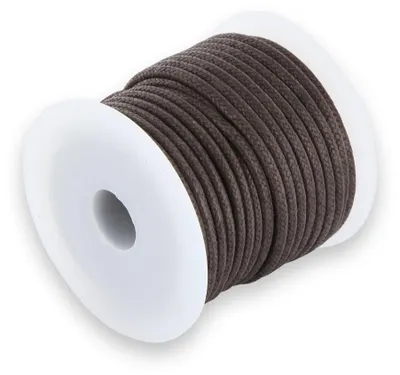 Baumwollkordel, rund, 2 mm, 10 m, braun