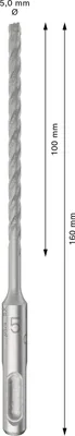 Image de Bosch PRO SDS plus-5X foret marteau 5 x 100 x 160 mm - 2608833890