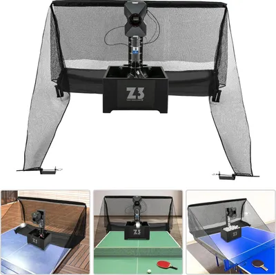 Obrázek produktu pro Robot na stolní tenis - Stroj na míčky - Automatický vrhač míčků - Se síťkou - Včetně 100 míčků - Trénink