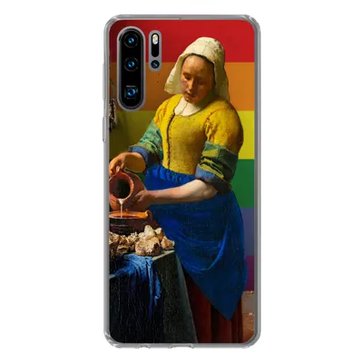 Produktbild von MuchoWow® Handyhülle Schutzhülle Hülle für Huawei P30 Pro Milchmädchen - Stolz - Vermeer Silikon Softcase Handy Hülle - Schutzdeckel