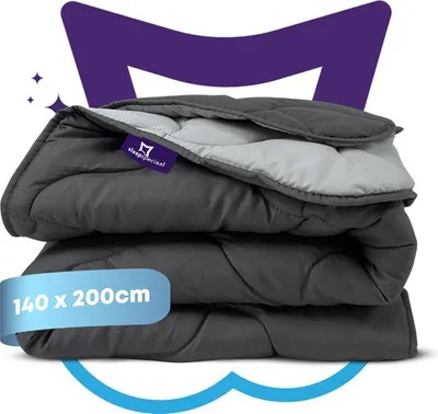 Produktbild von Slaapspeciaal Sommer Bettdecke - eazybettdecke® Series - Anthrazite/Grau - Bettdecke ohne Bezug - 140x200 - Steppbett ohne Bezug in Farbe
