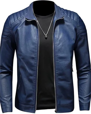 Productafbeelding van Currero Leren Jas Heren Blauw S
