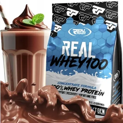 Immagine prodotto di Proteine del siero di latte WPC Integratore di proteine del siero di latte Siero di latte 100 REAL PHARM 700 g CIOCCOLATO