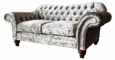 Immagine prodotto di Divano Chesterfield in tessuto imbottito Divano a 2 posti di design Divani in tessuto