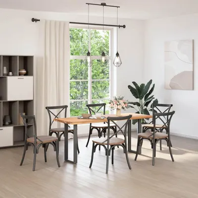 Image de vidaXL Pieds de table console en forme de U 2 pcs. Anthracite 38x(72-73) cm Acier