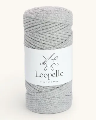 Image de Loopello, cordon en coton Pro, 5 mm, 100 mètres – Gris