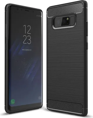 Produktbild von Schutzhülle Handyhülle für Samsung Galaxy Note 8 Case Cover Carbon Optik Schwarz