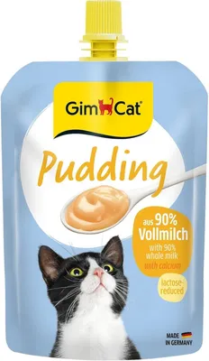 Produktbild von GimCat Pudding Calcium laktosereduziert Vollmilch Knochen Katzensnack 150g