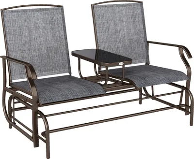 Produktbild von Gartenbank Schaukelstuhl Sitzbank Schaukelbank Gartenstuhl mit Tisch Schaukel Bank 2-Sitzer