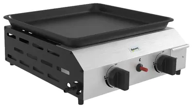 Immagine prodotto di Piastra per barbecue a gas, superficie antiaderente, design portatile, come da immagine
