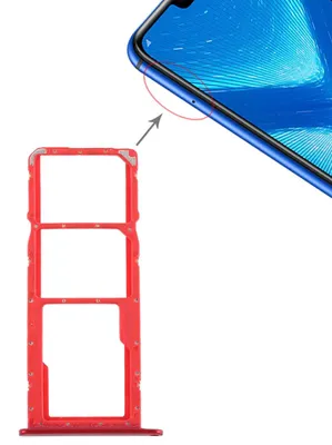 Obrázek produktu pro Náhradní držák SIM karty, adaptér SIM Tray pro Huawei Honor 8X, oprava, červený,