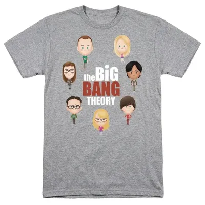 Immagine prodotto di Maglietta "Big Bang Theory" – Modello unisex, taglia 3XL, colore "Heather" (stile sportivo), adatta sia per uomo che per donna. (Codice prodotto: TV37562)