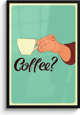 Produktbild von MuchoWow® MuchoWow® Gerahmtes Poster Retro - Sprichwörter - Kaffee? Zitate 60x90 cm - Poster mit zchwarzem Bilderrahmen - Kunst