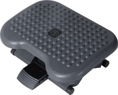 Image de Repose-pieds Fortuna Lai Repose-pieds Relax pour bureau, réglable en hauteur, plastique, gris foncé, 46 x 35 cm