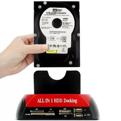Produktbild von HDD SSD Docking Station USB 3.0 SATA IDE 2,5&3,5 Zoll, Offline-Klonen, OTB-Backup, Kartenleser, Plug&Play, LED-Anzeige, Kompatibel mit Windows, Retoo